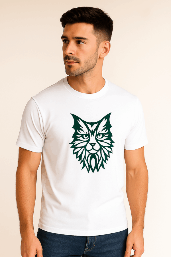 Cat Round Neck T-shirt