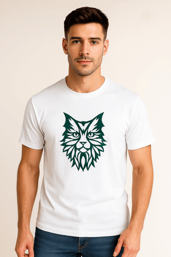 Cat Round Neck T-shirt - Image 2